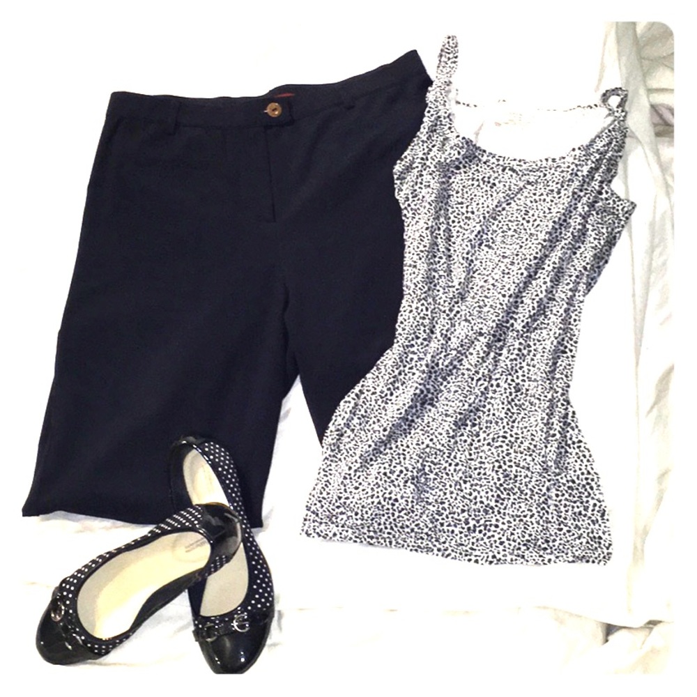Bestow Dark Blue Dress/Casual Pants-Taller Women